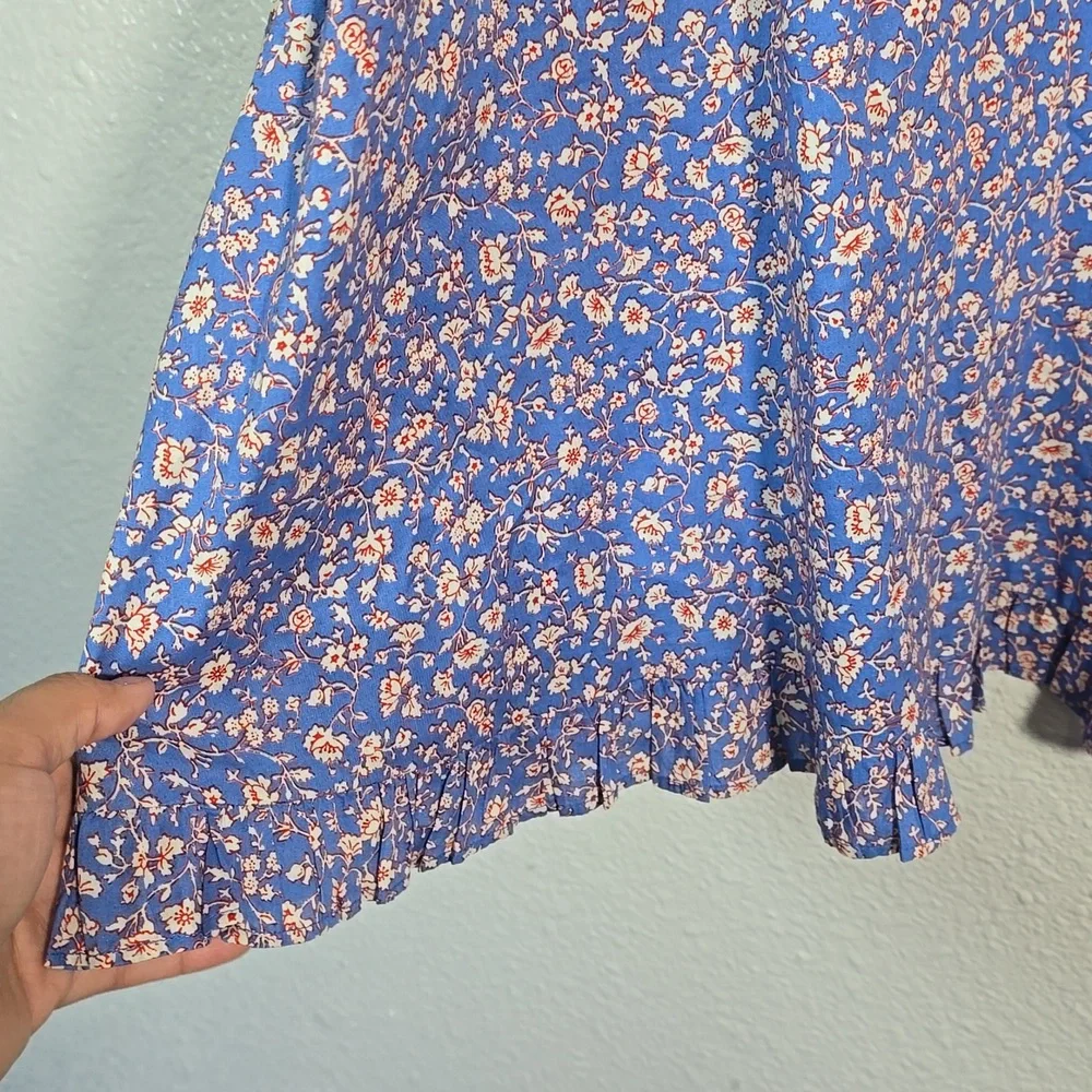 Madewell Cami Ruffle Hem Mini Floral Print Dress - Picture 6 of 12